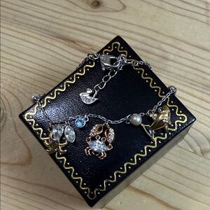 Swarovski Gold and Silver Charm Bracelet